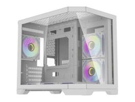 Darkflash FT418 számítógépház + 6 ARGB ventilátor (fehér) (FT418 WHITE)